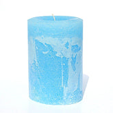 Still Water Candles light blue pillar candle 3x4 unscented