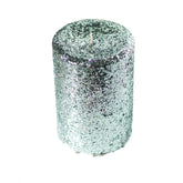 Still Water Candles silver gray glitter pillar candle