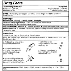Sting-Kill single-use after bite swabs for travel kit