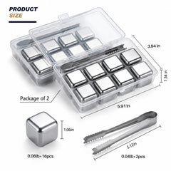 Stlavegos Stainless Steel Ice Cubes for whiskey and drinks