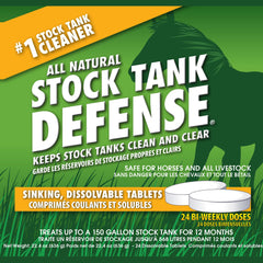 Stock Tank Defense tablets for livestock water troughs