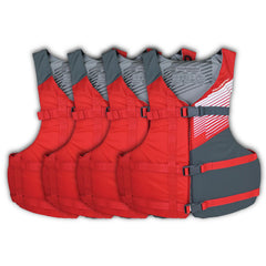 Stohlquist adult life jacket PFD 4-Pack front view
