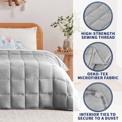 Stone Grey weighted blanket for kids by Anfie