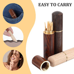 storage needle toothpicks pill bead wooden case alt view