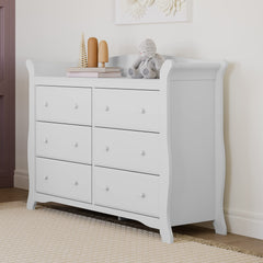 Avalon dresser with pre-installed euro-style tracks