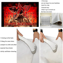 Stranger Demogorgon party decor banner backdrop