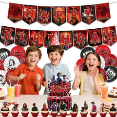 Stranger TV Birthday Decorations cake topper