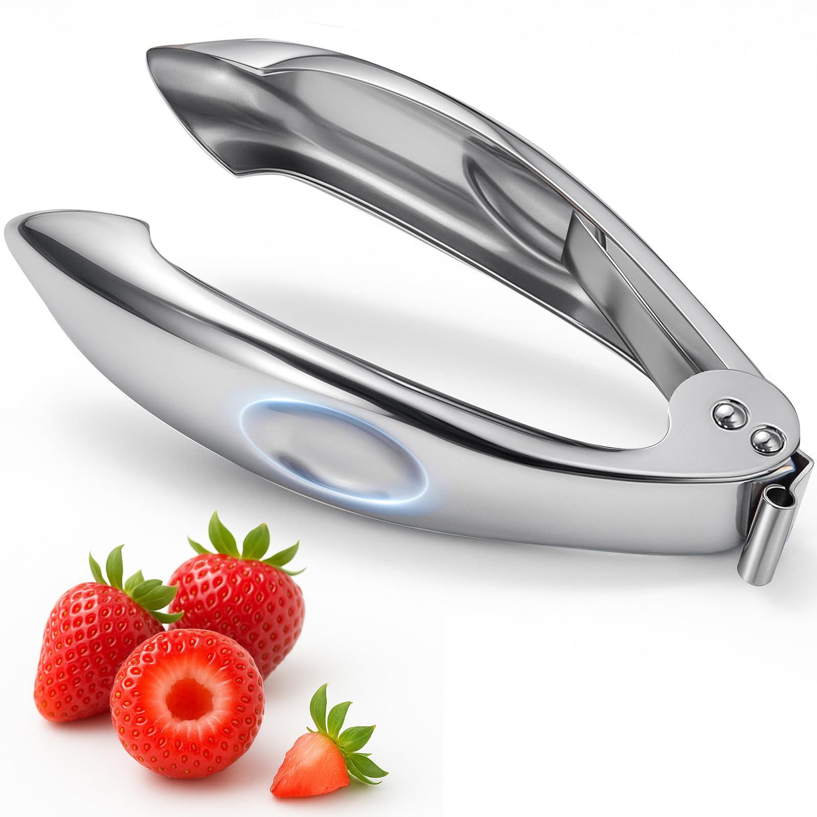 Strawberry Huller stainless steel blades for quick stem removal