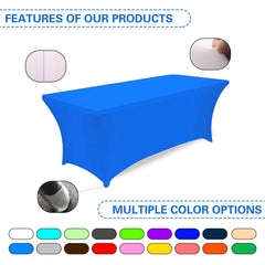Material 92% polyester 8% spandex for stretch table cloth