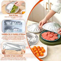 Tear-resistant strip-fold design aluminum foil lid for bowls