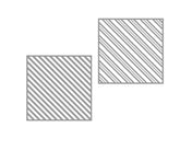 Striped Candy Cane Stencil set of 2 5.5 x 5.5 inches