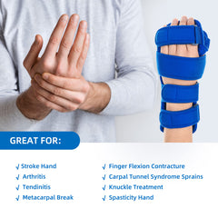 Ergonomic C shape design supports fingers and wrists