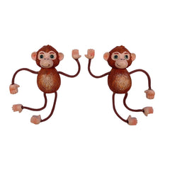 Monkeys hold photos lists and artwork on magnetic surfaces