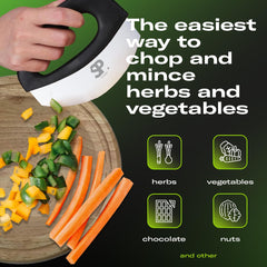 STUNGP Mezzaluna ergonomic non-slip handles for safe chopping