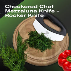 STUNGP Mezzaluna salad chopper herb mincer with protective cover