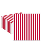 Stxy's red and white stripe cocktail napkins 50 ct 5x5 size