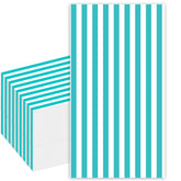Stxy's teal paper napkins with aqua turquoise stripes