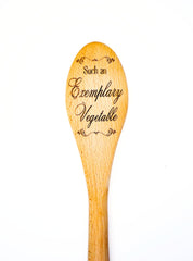 Such An Exemplary Vegetable wooden spoon with Pride and Prejudice quote