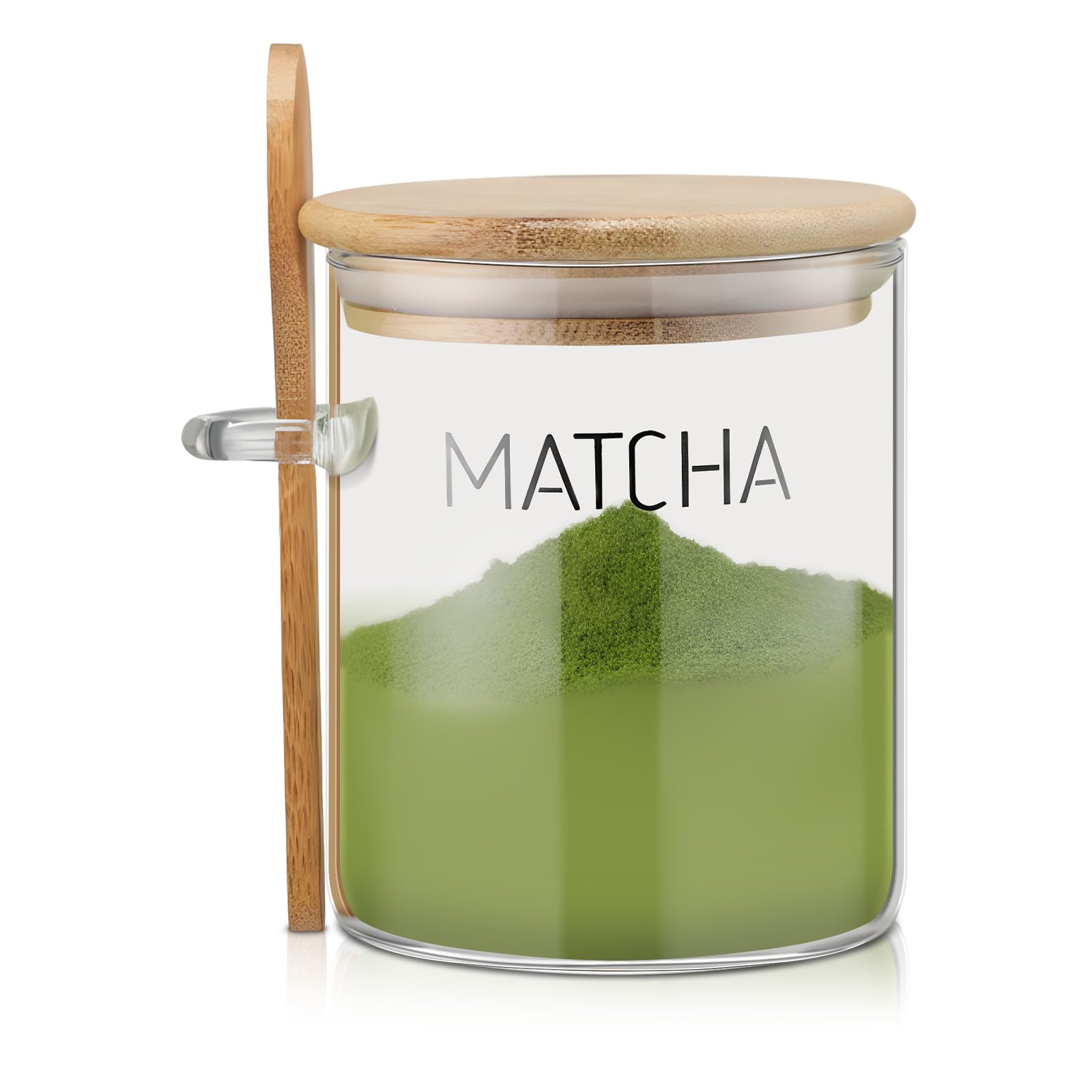Suclain 15 oz matcha glass jar