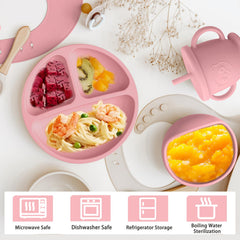 Suction bowls and divider plates from Munlinder set