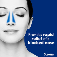 Sudafed 15ml Blocked Nose Spray bottle side label