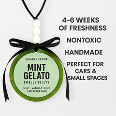 Handmade non-toxic Mint Gelato Smelly Jelly green for car or closet
