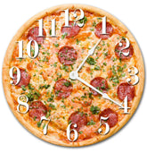 Sugar Vine Art Pizza wall clock 10 inch handmade