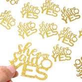 Sumind 100 pieces gold glitter confetti pack for weddings