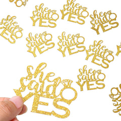 Sumind 100 pieces gold glitter confetti pack for weddings