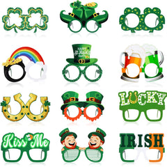 Sumind 24 piece St Patrick's Day eyeglasses green shamrock design