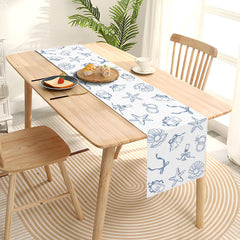 Bright colors and patterns coastal decor table runner