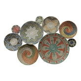 Sun Luxury Decor set of 9 basket wall decor hanging display