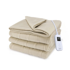 Sunbeam Royal Ultra Fleece Heated Electric Blanket Pebble Twin Size 84x62