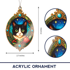 Suncatcher style stained glass window hanging ornament