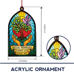 Suncatcher effect window ornament Christmas decor