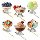 5oz Sundae Glass Dessert Cup Set tulip design bowls