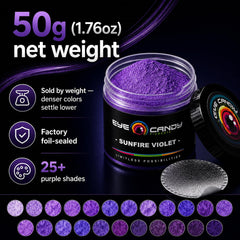 Sunfire Violet purple mica powder for arts