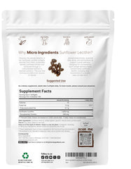 Sunflower Lecithin 1,600mg per serving label on bottle