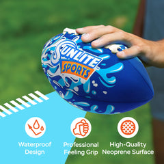Uninflated Sunlite Sports Waterproof Football with travel pump