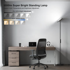 LED standing lamp by SUNMORY with dimmable brightness
