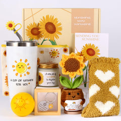 Sunshine Gift for Women 10Pcs box with sunflower care package items