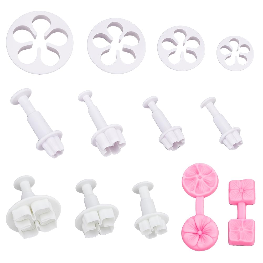 SUPERFINDINGS 13Pcs Flower Clay Cutters Set plastic modeling tools