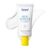 Front view of Supergoop Dewscreen Daily Hydrator Primer SPF 50 bottle