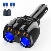 SUPERONE cigarette lighter splitter with dual sockets