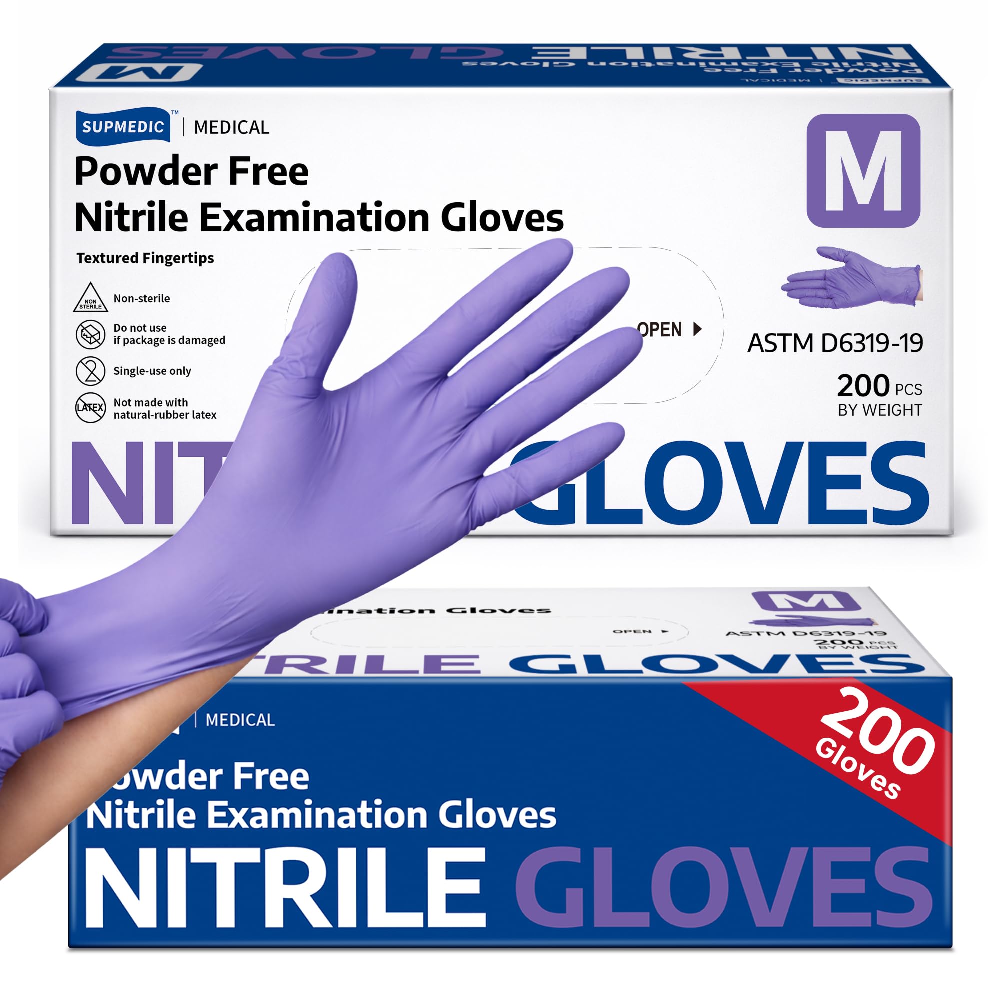 Supmedic Medical Soft Max nitrile gloves violet 200Ct