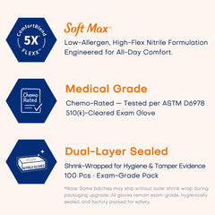 Powder-free latex-free nitrile gloves blue Supmedic 100pcs