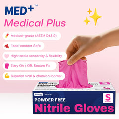 Latex-free nitrile exam gloves for clinics and labs