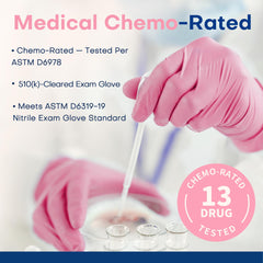 Micro-roughened fingertips and smooth palms nitrile gloves