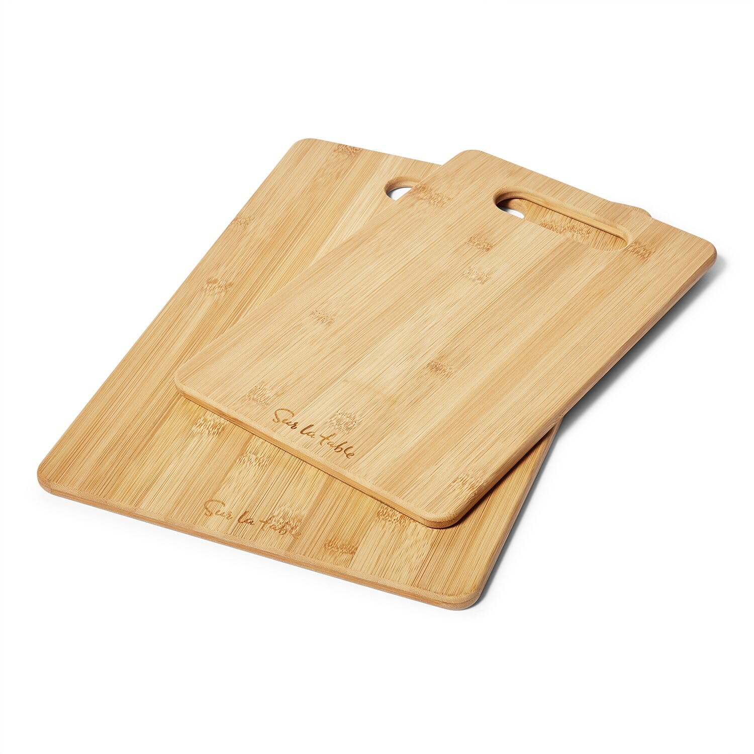 Sur La Table bamboo cutting board set two pieces