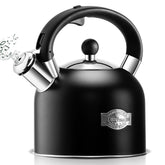 SUSTEAS Tea Kettle BLACK 3.17QT on stove top